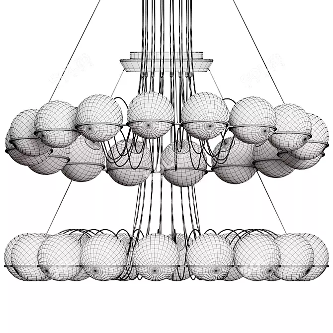 Opulent Opal Sphere Pendant 3D model image 6