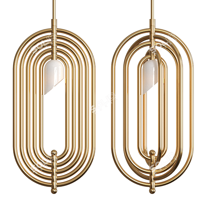 Modern Pendant Turner: 35cm x 75cm 3D model image 1