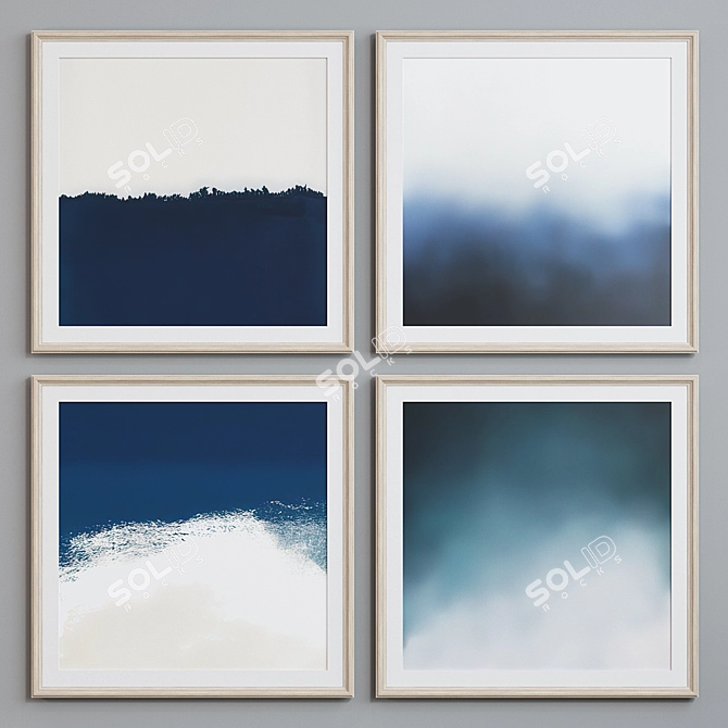 Modern Classic Picture Frame Set 3D model image 3