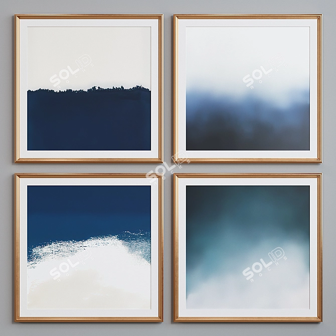 Modern Classic Picture Frame Set 3D model image 5