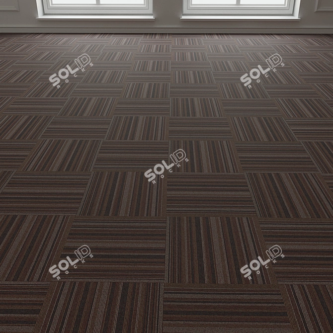 Forbo TesseraBarcode 312 Carpet Tiles - High-Resolution Material 3D model image 2