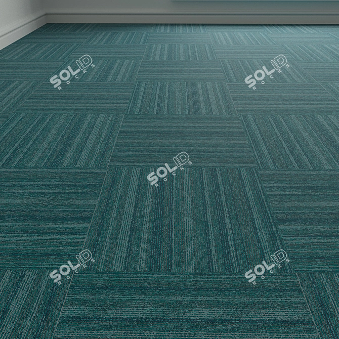 Versatile Carpet Tiles: Forbo TesseraBarcode 3D model image 1