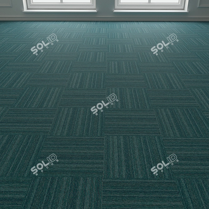 Versatile Carpet Tiles: Forbo TesseraBarcode 3D model image 2