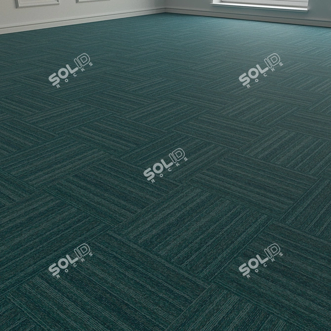 Versatile Carpet Tiles: Forbo TesseraBarcode 3D model image 3