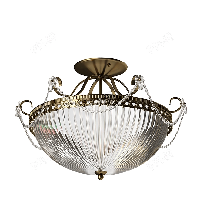 Selena Brass Lamp: Elegant Illumination Solution 3D model image 1