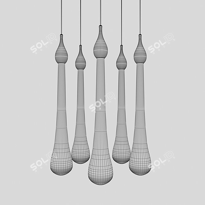 Elegant Chrome Suspension - Asmer 07860-5A 3D model image 2