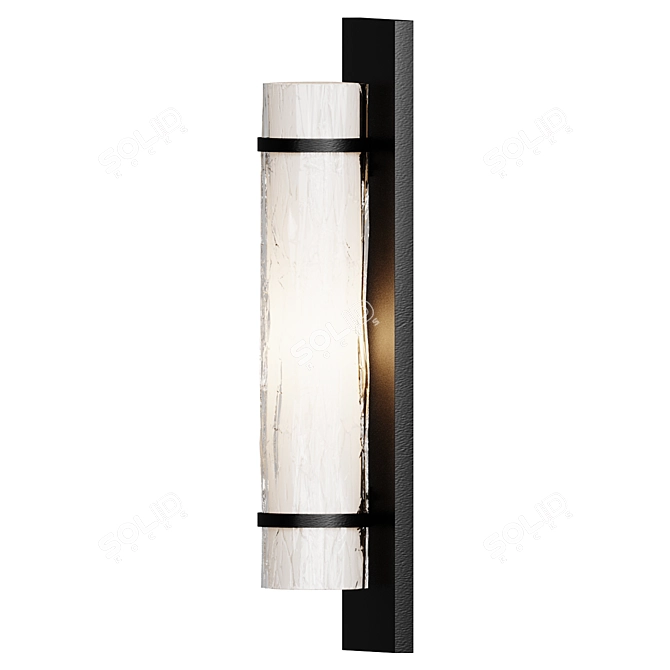 Elegant Wave Wall Sconce 3D model image 1