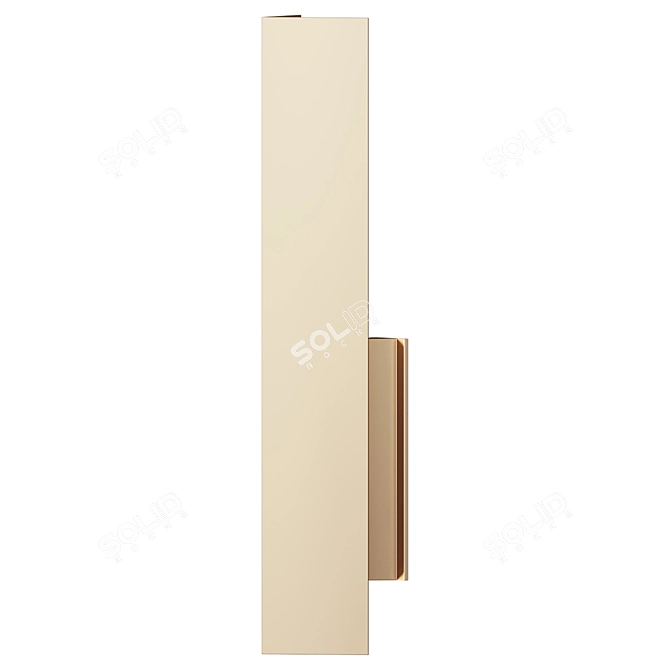 Sleek Shielded LED Wall Sconce 3D model image 1