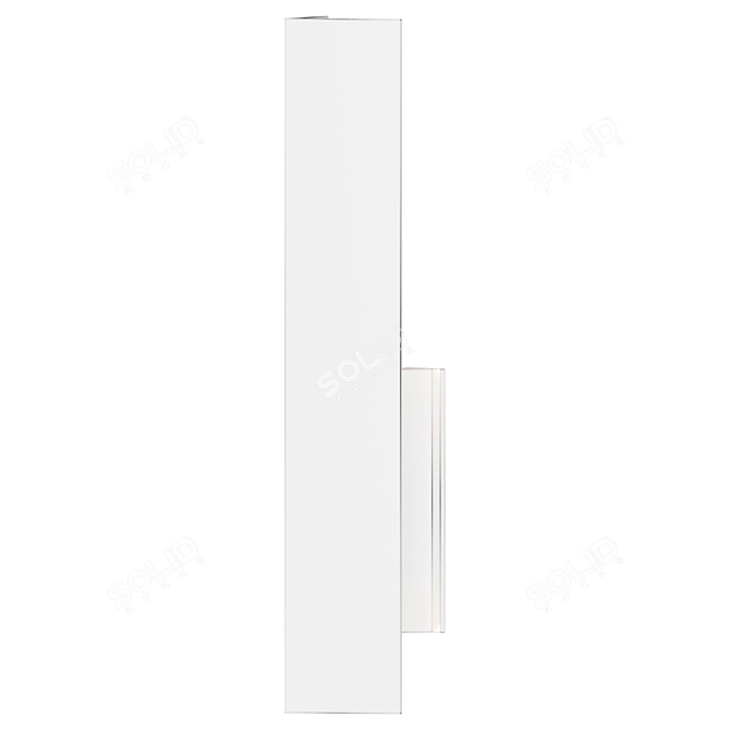 Sleek Shielded LED Wall Sconce 3D model image 2