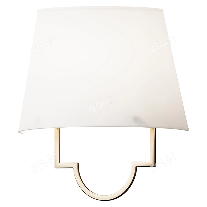 Sleek Classic Wall Sconce 3D model image 1