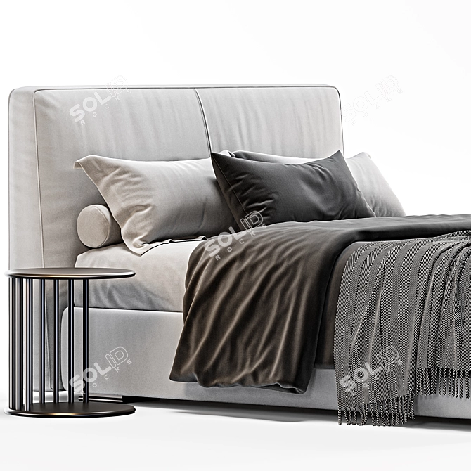 Flou MyPlace Bed - Stylish and Comfy Sleep 3D model image 3