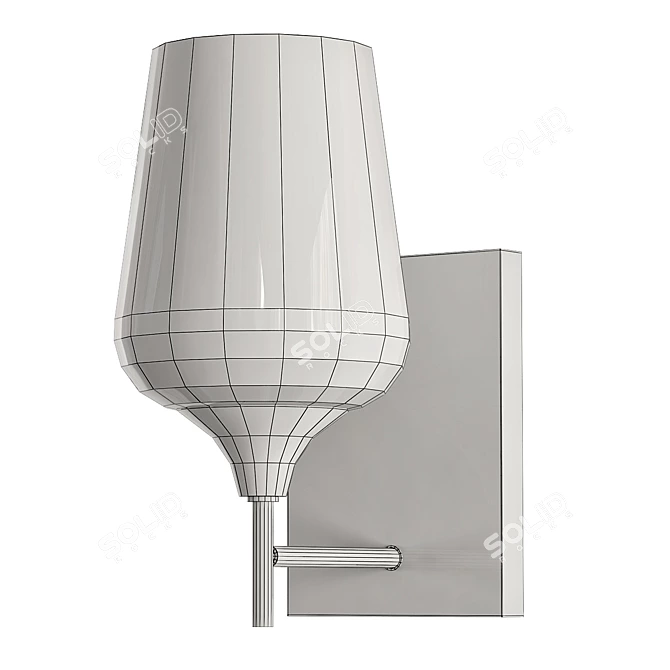 Elegant Ashley Bath Sconce 3D model image 2