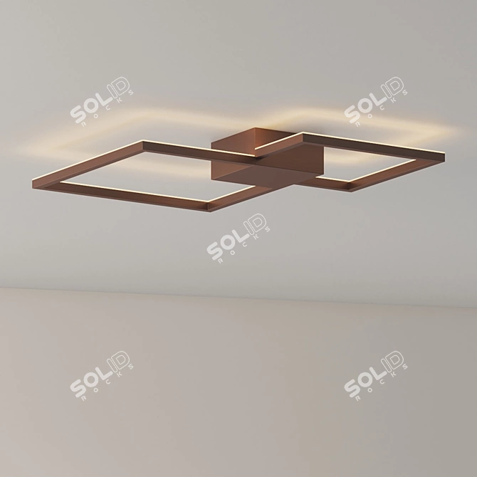 Traverse Square Flushmount 3D model image 2