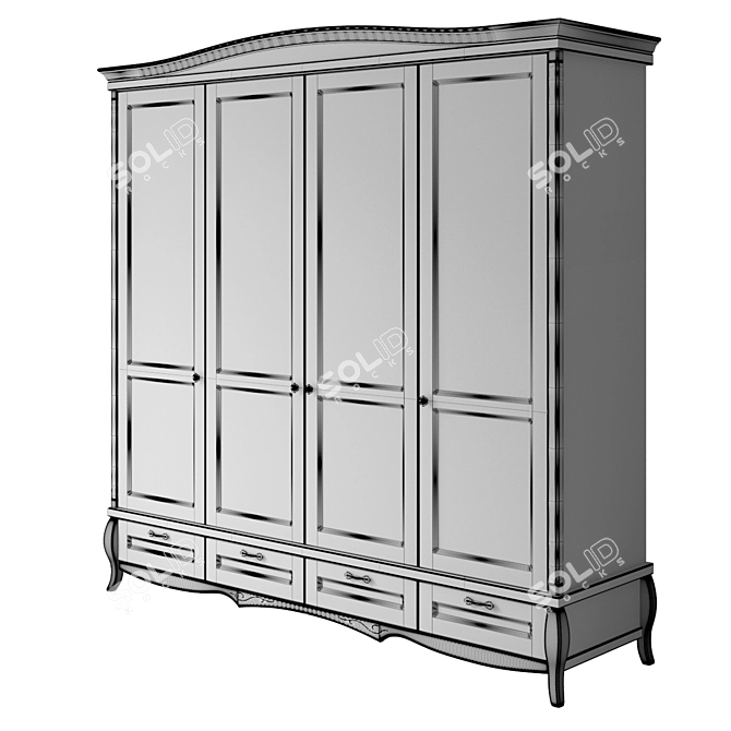 Cleopatra Wardrobe: Exquisite Design, Premium Materials 3D model image 3