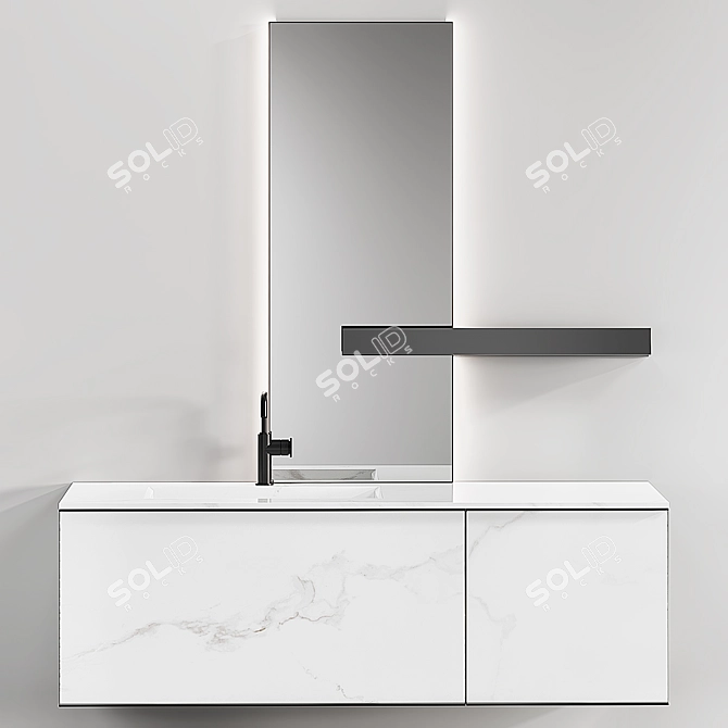 Edone Vanity Unit - Sleek and Spacious 3D model image 1