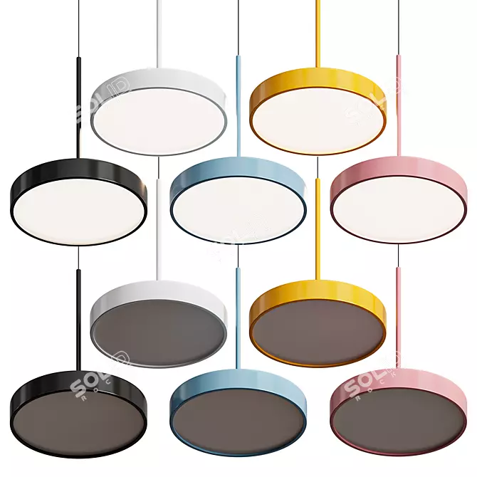 Scandinavian Macarons Pendant Lamp 3D model image 2