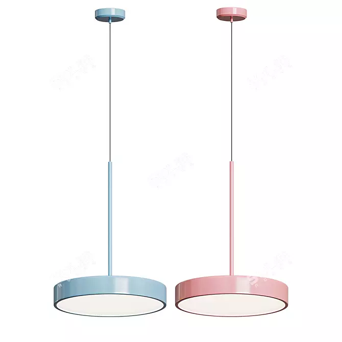 Scandinavian Macarons Pendant Lamp 3D model image 3