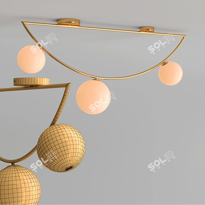 Modern SMILE Pendant Lamp 3D model image 2