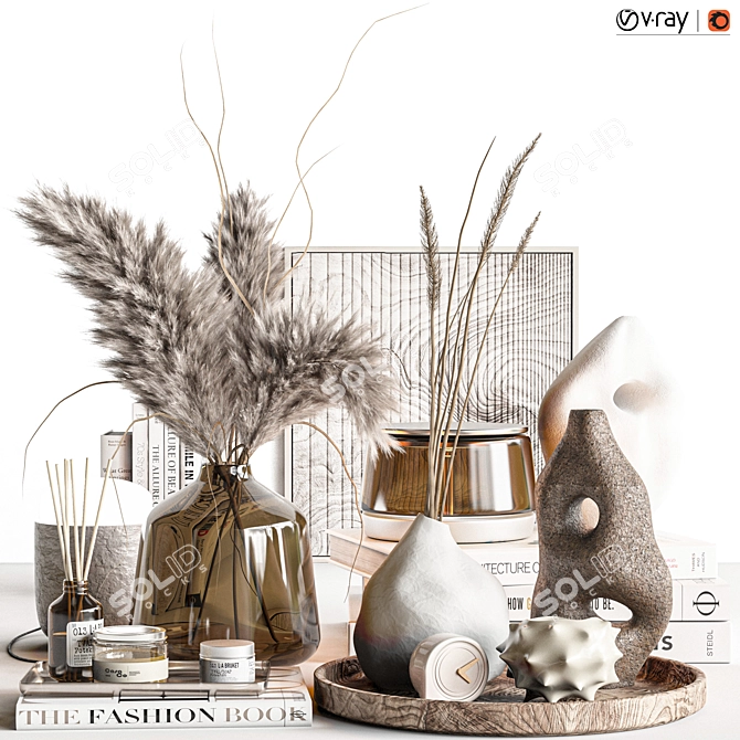 Stylish Decor Set: 3ds Max & VRay 3D model image 1