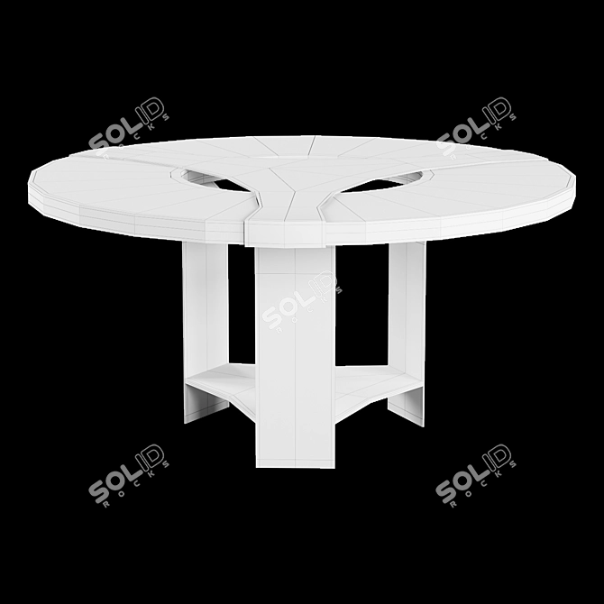 Halley Dining Table: Stylish Design, Parisian Elegance 3D model image 4