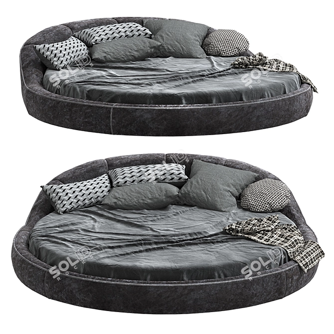 Luxury Round Bed - Gamma Jazz Night 3D model image 1