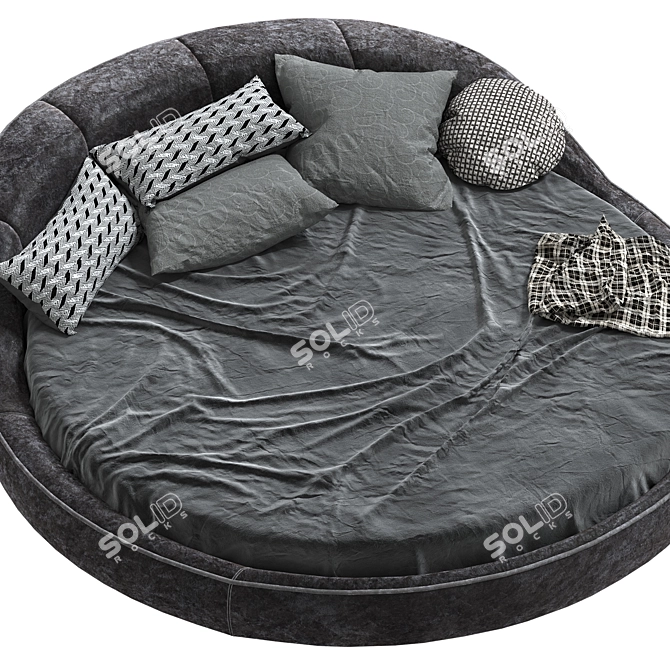 Luxury Round Bed - Gamma Jazz Night 3D model image 4