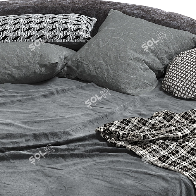 Luxury Round Bed - Gamma Jazz Night 3D model image 5