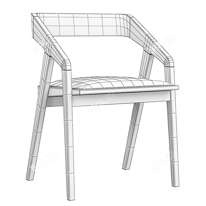 Katakana Chair: Sleek and Stylish Design 3D model image 4