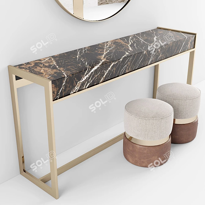 Modern Marble Console Table: Laskasas ANTHONY 3D model image 3
