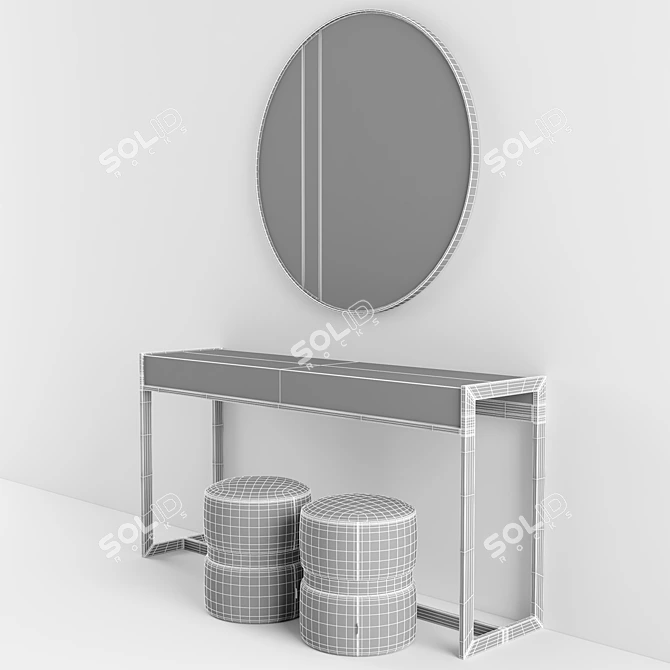 Modern Marble Console Table: Laskasas ANTHONY 3D model image 6