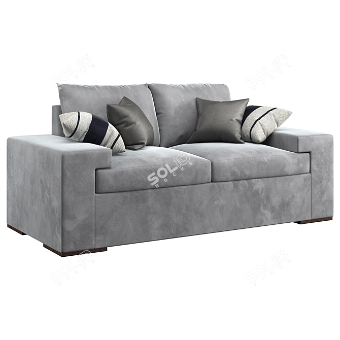Magari Double Seat Sofa: Timeless Design & Superior Quality 3D model image 1