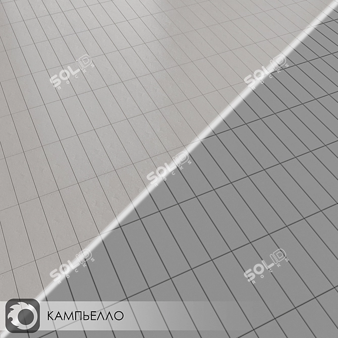 Glossy Ceramic Wall Tiles - Campiello Collection 3D model image 5