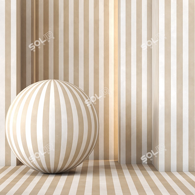 6-Color 4k Seamless Stripe Wallpaper Collection 3D model image 2