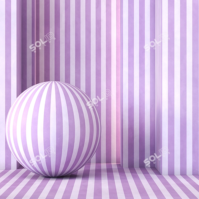 6-Color 4k Seamless Stripe Wallpaper Collection 3D model image 6