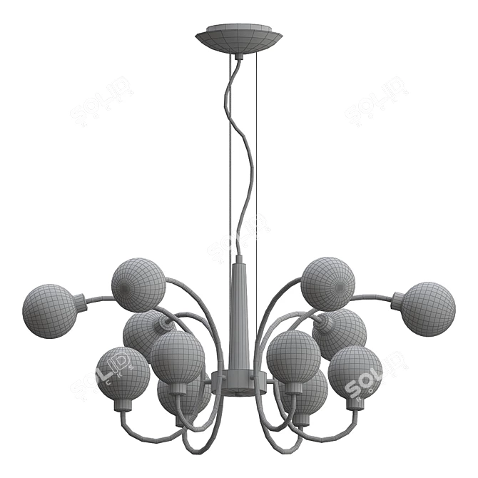 Elegant Aida I Chandelier 3D model image 2