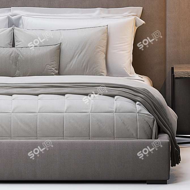 Modena Platform Bed 3D model image 3