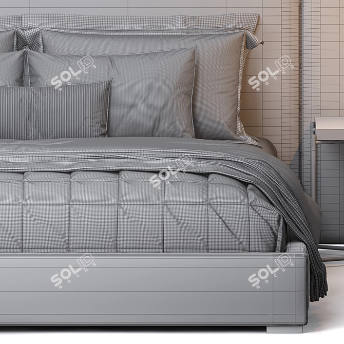 Modena Platform Bed 3D model image 4