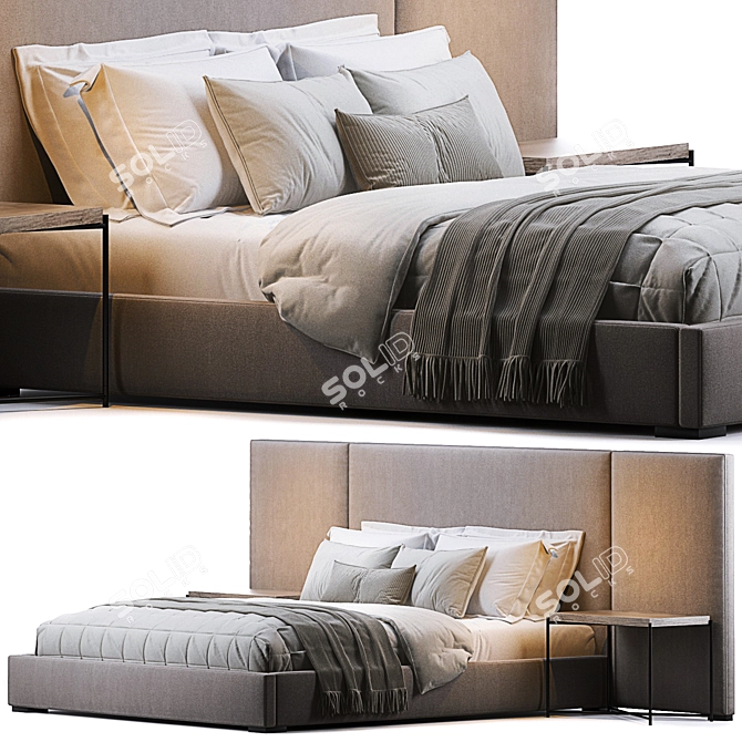 Modena Platform Bed 3D model image 5