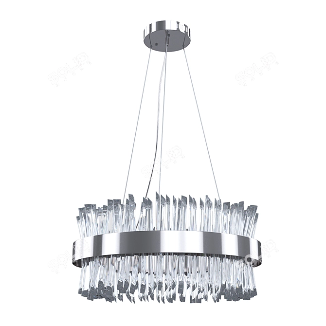 Crystal Chandelier Light with Adjustable Height 3D model image 1