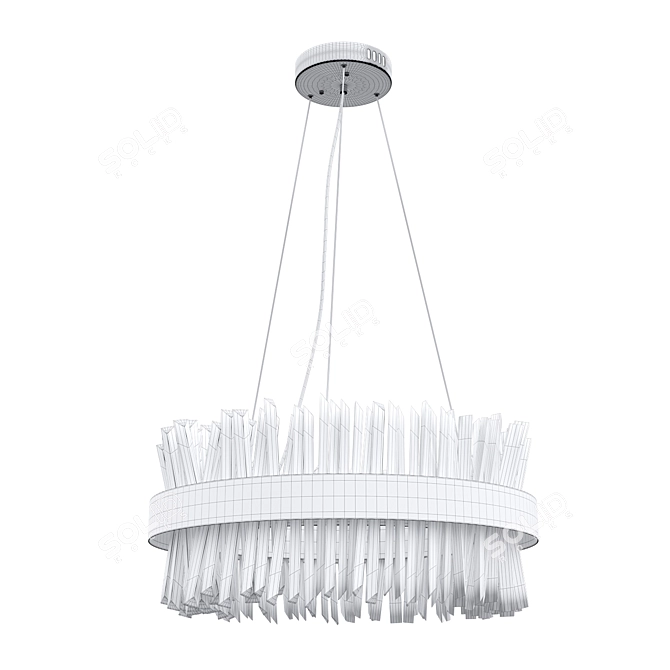 Crystal Chandelier Light with Adjustable Height 3D model image 2