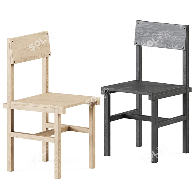 Nordic Elegance: Rohsska Chair 3D model image 1