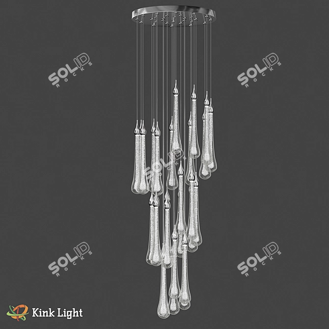 Asmer Chrome LED Pendant Light 3D model image 1