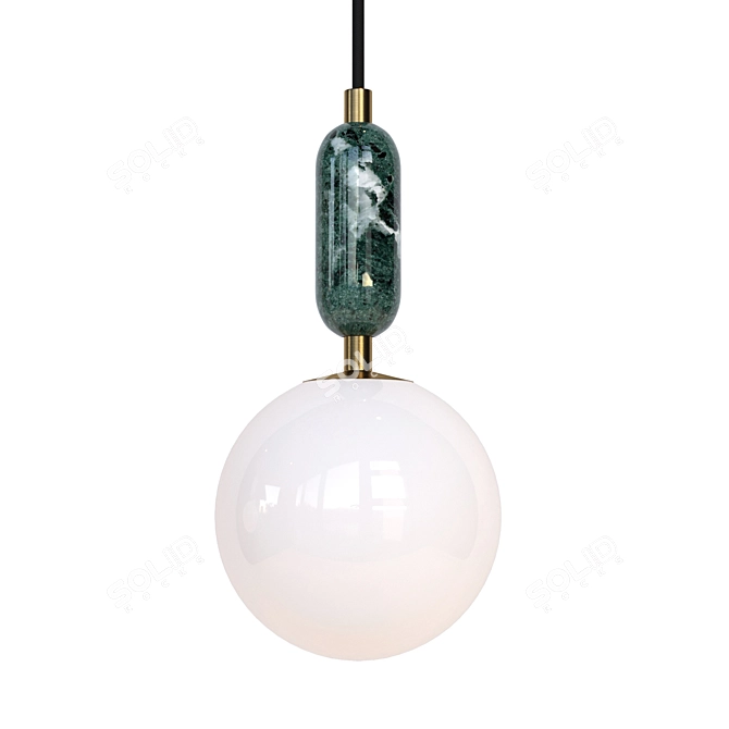 Petit Marble Glass Pendant 3D model image 4