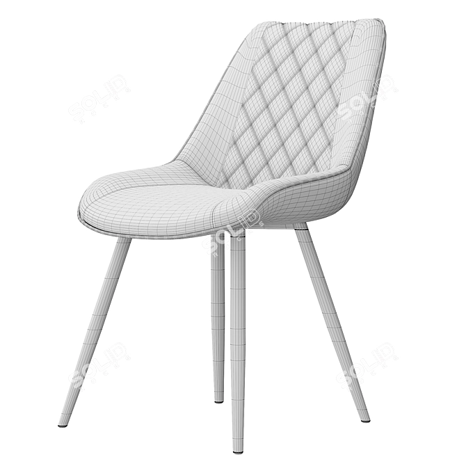 Yvetta Chair: Sleek and Stylish Seating Solution 3D model image 2