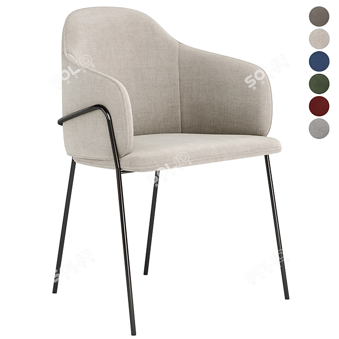 Modern Carver Dining Chair 3D model image 1