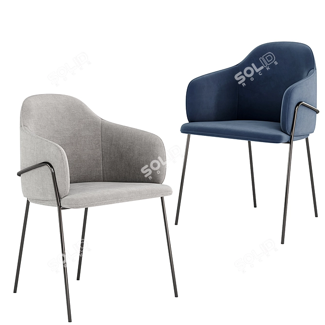 Modern Carver Dining Chair 3D model image 4