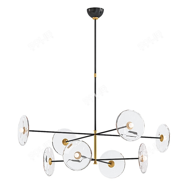 Calvino Radial Chandelier: Modern Elegance for Every Space 3D model image 1