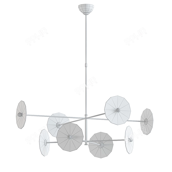 Calvino Radial Chandelier: Modern Elegance for Every Space 3D model image 2