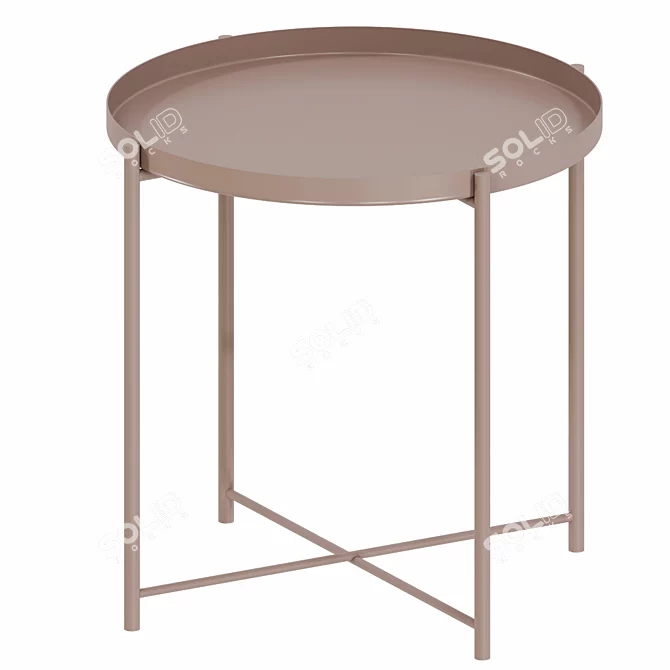 GLADOM: Stylish Serving Table - Dark Gray/Beige 3D model image 3