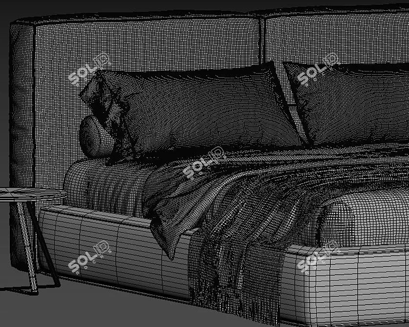 Flou MyPlace Bed: Modern and Stylish Design 3D model image 4